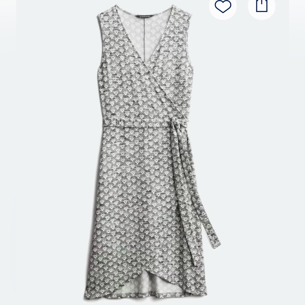 41 HAWTHORN Liana Faux Wrap Knit Dress - Grey - Small